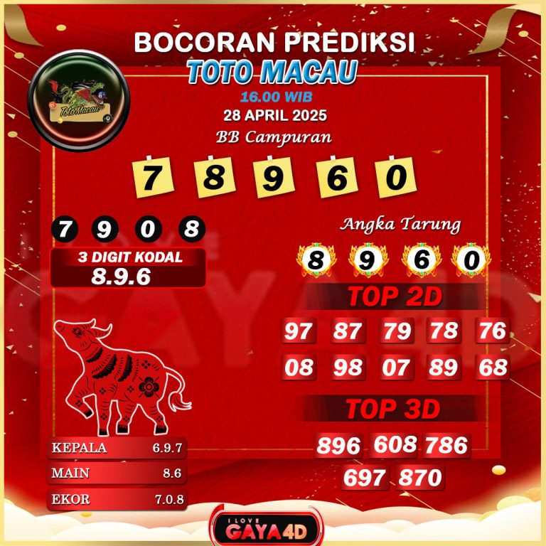 01 PSD PREDIKSI TOTO MACAU 28
