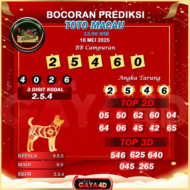 01 PSD PREDIKSI TOTO MACAU 108
