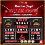 TOTO MACAU BULAN JULY 11