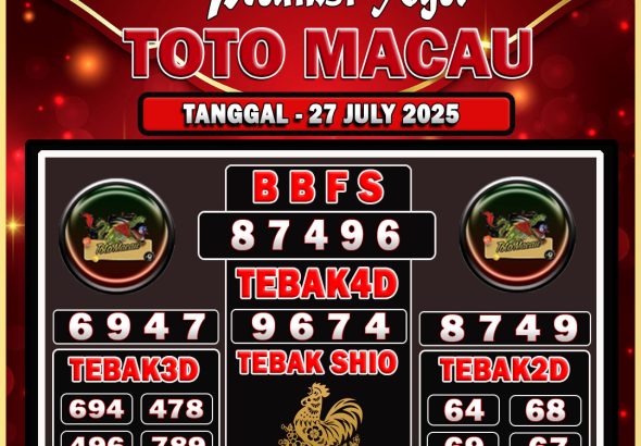 TOTO MACAU BULAN JULY 11