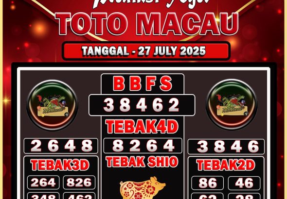 TOTO MACAU BULAN JULY 12