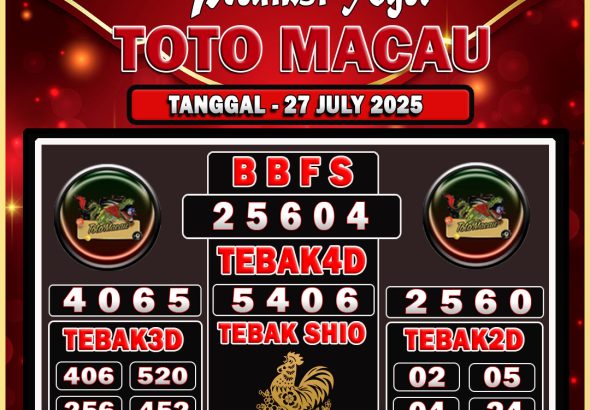 TOTO MACAU BULAN JULY 13