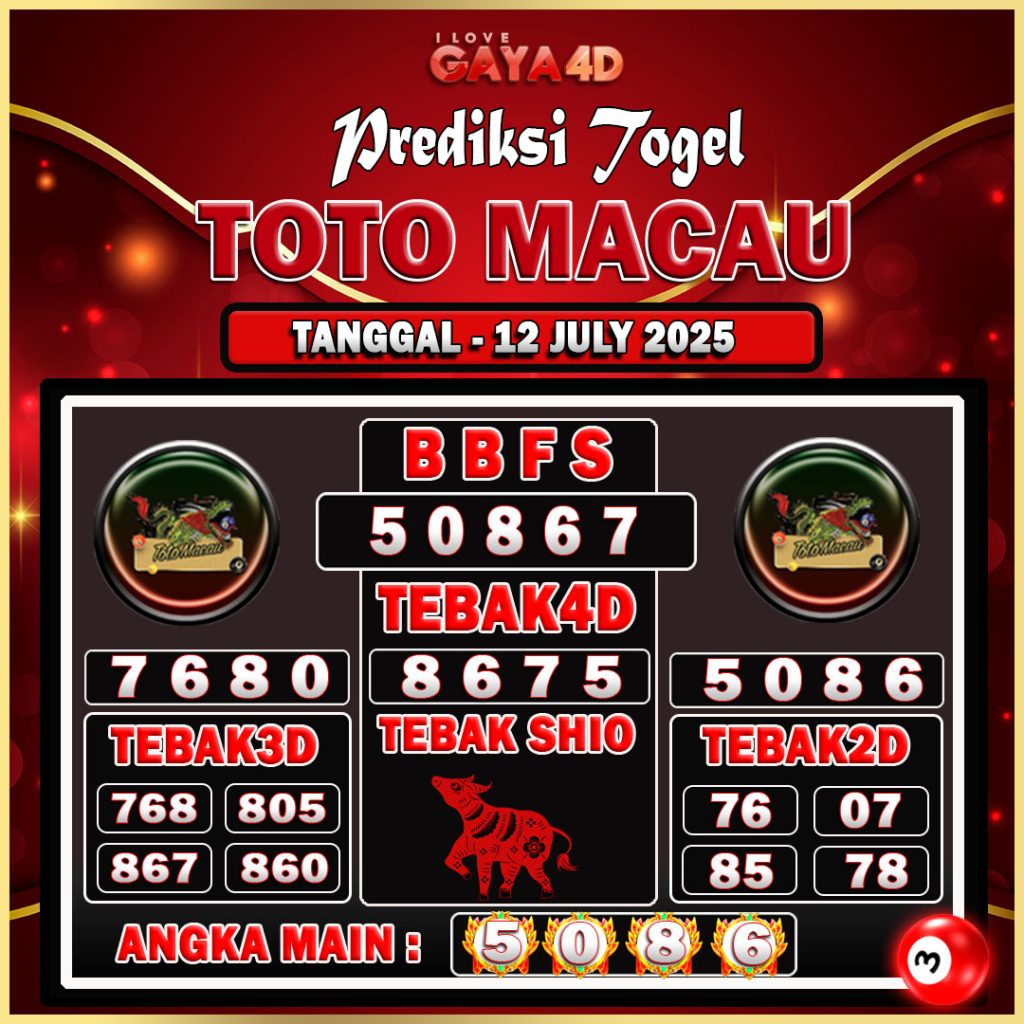 TOTO MACAU BULAN JULY 26